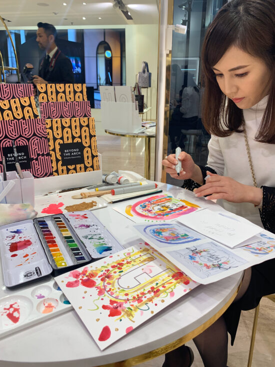 【FURLA】ロゴカードペイント、FURLA銀座店イベント