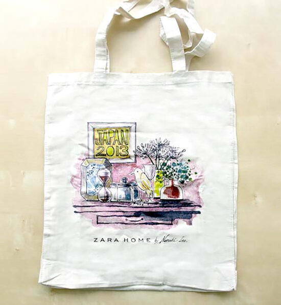 『ZARA HOME』日本初上陸記念ノベルティバッグイラスト
