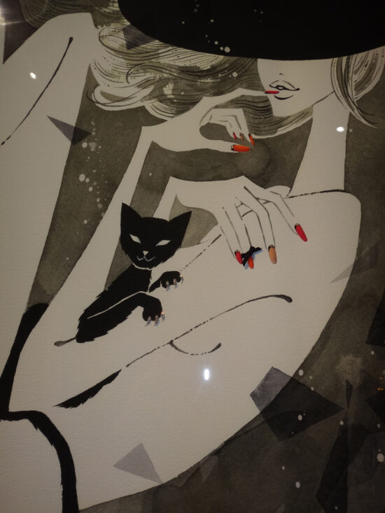 『RUBY&ONYX』、三浦加納子×伊藤ナツキ コラボアート、ネイルサロン店内装飾